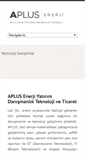 Mobile Screenshot of aplusenerji.com.tr
